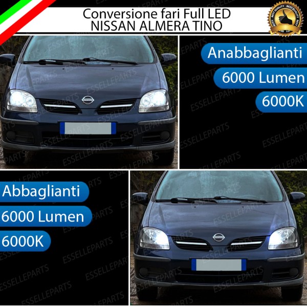 Conversione Fari a Led H7 per Nissan Almera Tino 6000K
