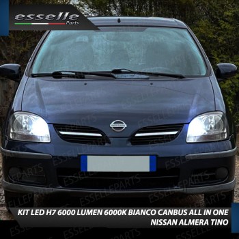 Kit Full LED H7 6000 LUMEN Abbaglianti Specifici per Nissan Almera Tino
