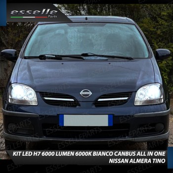 Conversione Fari Full LED per Nissan Almera Tino Lampade Compatte 6000K Bianco