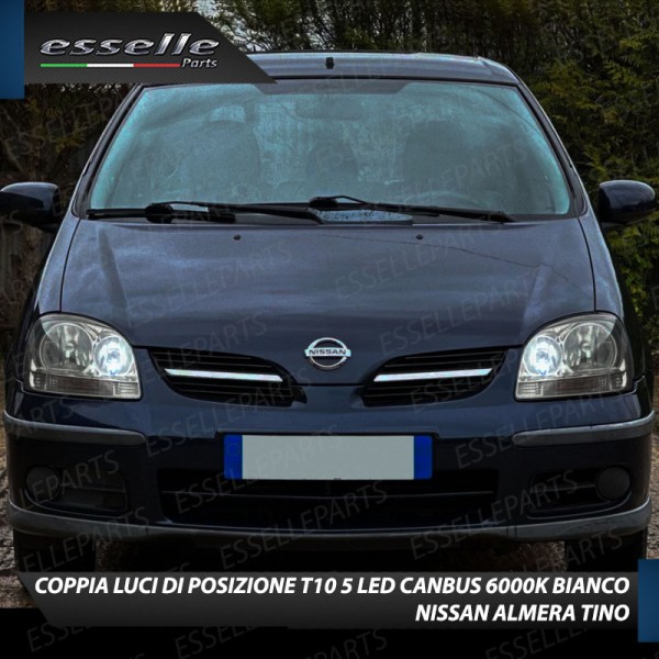 Conversione Fari Full LED per Nissan Almera Tino Lampade Compatte 6000K Bianco