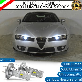 Kit Full LED H7 6000 Lumen 6000K bianco Abbaglianti Alfa Romeo Brera con fari alogeni Kit Full LED H7 6000 Lumen 6000K bianco Abbaglianti Alfa Romeo Brera con fari alogeni