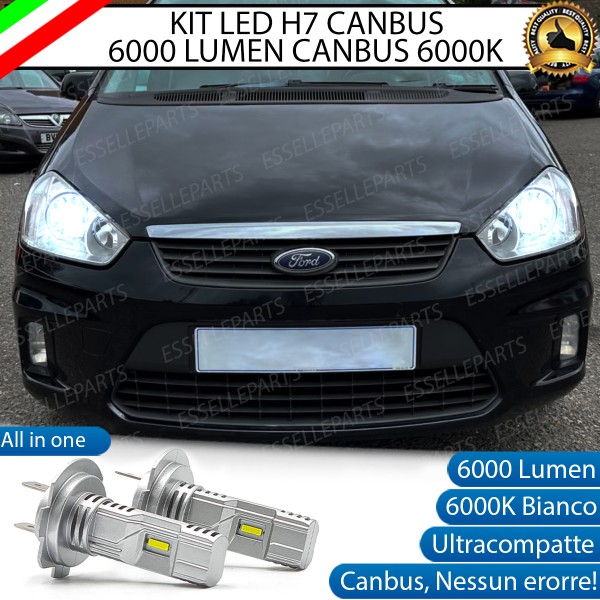 Kit Full LED H7 6000 LUMEN Anabbaglianti Specifici per Ford C-Max MK1