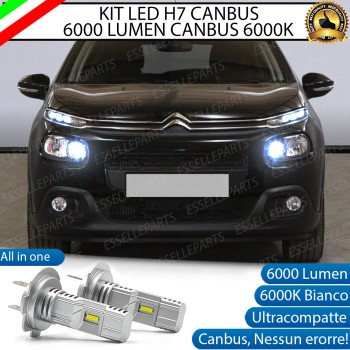 Kit Full LED coppia H7 6000 LUMEN Abbaglianti Specifici per Citroen C3 III