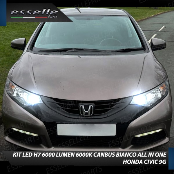 Kit Full LED coppia H7 6000 LUMEN Abbaglianti Specifici per Honda Civic 9G