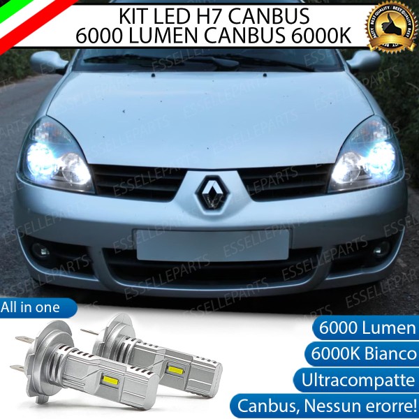 Kit Full LED H7 ULTRA COMPATTA 6000 Lumen 6000K Anabbaglianti Renault Clio MK2