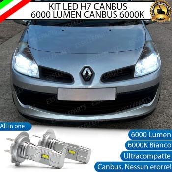 Kit Full LED H7 6000 Lumen 6000K Anabbaglianti Renault Clio 3 con fari a parabola