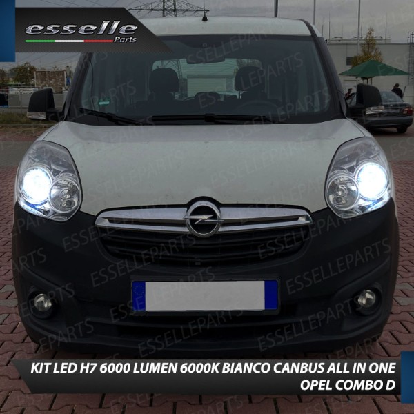 Kit Full LED coppia H7 6000 LUMEN Anabbaglianti Specifici per Opel Combo D