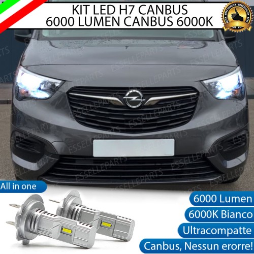 Kit Full LED coppia H7 6000 LUMEN Anabbaglianti Specifici per Opel Combo F