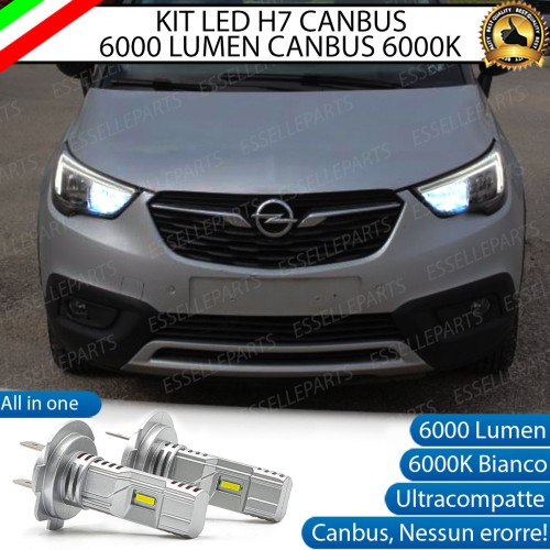 Kit Full LED H7 6000 LUMEN Anabbaglianti Specifici per Opel Crossland X