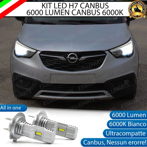 Kit Full LED coppia H7 6000 LUMEN Abbaglianti Specifici per Opel Crossland X