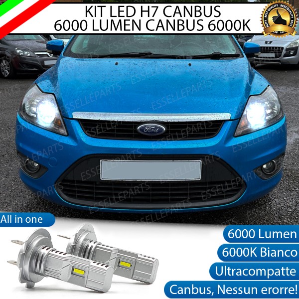 Kit Full LED H7 6000 LUMEN Anabbaglianti Specifici per Ford Focus MK2