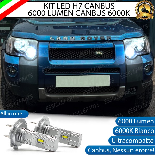 Kit Full LED coppia H7 6000 LUMEN Abbaglianti per Land Rover Freelander Restyling