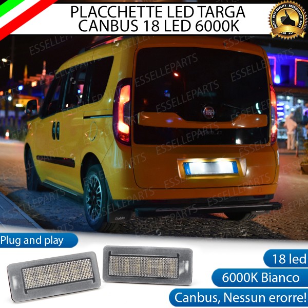 Placchette Luci targa 18 LED Canbus per Fiat Doblo II