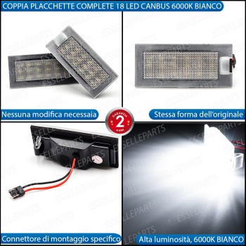 Placchette Luci targa 18 LED Canbus per Fiat Freemont