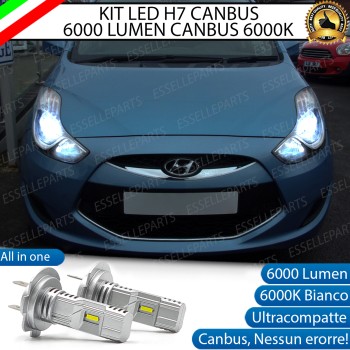 Kit Full LED coppia H7 6000 LUMEN Anabbaglianti Specifici per Hyundai IX20