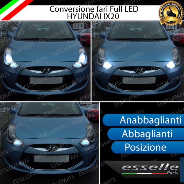 Conversione Fari Full LED per Hyundai IX20 Lampade Compatte 6000K Bianco Canbus