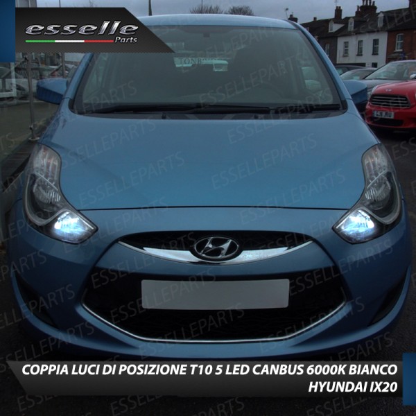 Conversione Fari Full LED per Hyundai IX20 Lampade Compatte 6000K Bianco Canbus