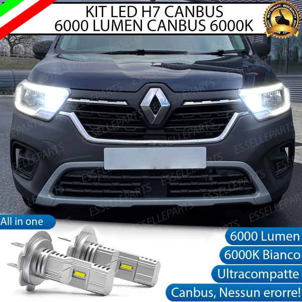 Kit Full LED coppia H7 6000 LUMEN Abbaglianti Specifici per Renault Kangoo 3