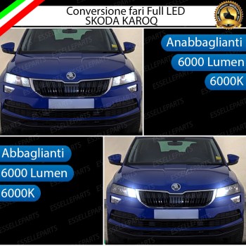 Conversione Fari Full Led H7 per Skoda Karoq 6000K Canbus