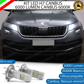 Kit Full LED coppia H7 6000 LUMEN Abbaglianti Specifici per Skoda Kodiaq