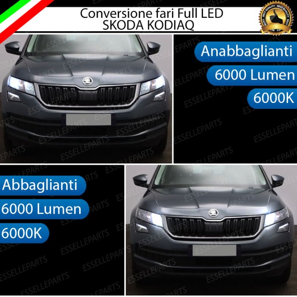 Conversione Fari Full Led H7 per Skoda Kodiaq 6000K Canbus