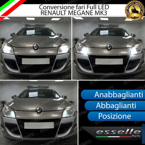 Lampade Compatte LED Per Fari Renault Megane 3 Bianco 6000K