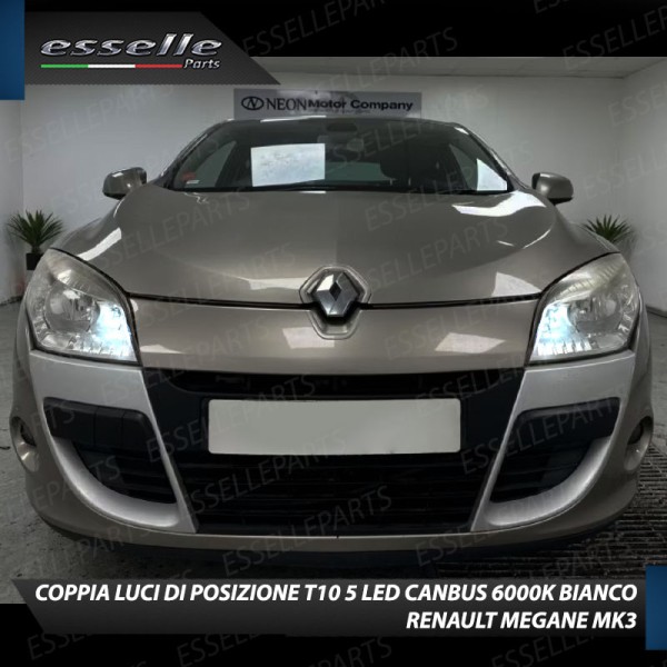 Lampade Compatte LED Per Fari Renault Megane 3 Bianco 6000K