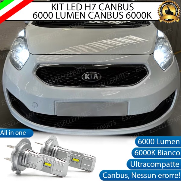 Kit Full LED coppia H7 6000 LUMEN Abbaglianti Specifici per Kia Venga
