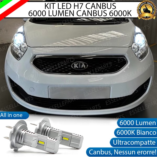 Kit Full LED coppia H7 6000 LUMEN Anabbaglianti Specifici per Kia Venga