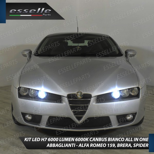 Kit Full LED H7 6000 Lumen 6000K Abbaglianti Alfa Romeo Spider con fari alogeni