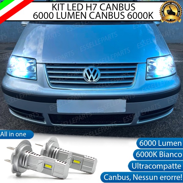 Kit Full LED coppia H7 6000 LUMEN Anabbaglianti Specifici per Volkswagen Sharan 7M