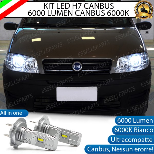 Kit Full LED H7 6000 LUMEN Anabbaglianti Specifici per Fiat Punto MK3