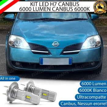 Kit Full LED H7 6000 LUMEN Abbaglianti Specifici per Nissan Primera III