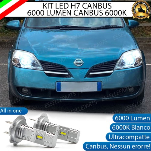 Kit Full LED H7 6000 LUMEN Anabbaglianti Specifici per Nissan Primera III