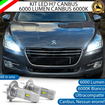 Kit Full LED coppia H7 6000 LUMEN Abbaglianti Specifici per Peugeot 508