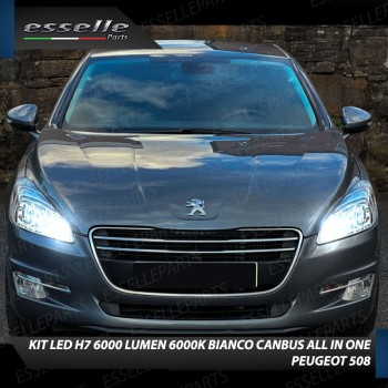 Kit Full LED coppia H7 6000 LUMEN Abbaglianti Specifici per Peugeot 508