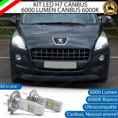 Kit Full LED H7 ULTRA COMPATTA 6000 Lumen 6000K Anabbaglianti Peugeot 3008 Restyling