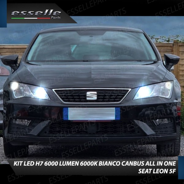Kit Full LED H7 6000 Lumen 6000K bianco Abbaglianti Specifici per Seat Leon 3 5F