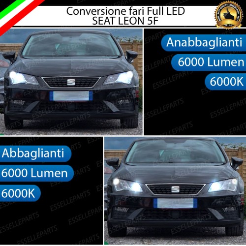 Conversione Fari Full LED 6000K bianco ghiaccio per Seat Leon 3 5F Pre-Restyling