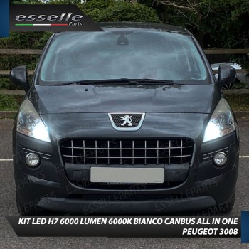 Conversione Fari Full LED 6000K bianco ghiaccio per Peugeot 3008 Restyling