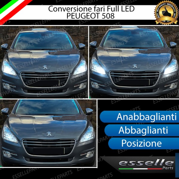 Conversione Fari Full LED per Peugeot 508 Lampade Compatte 6000K Bianco Canbus