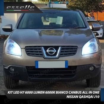 Conversione Fari Full LED per Nissan Qashqai J10 Lampade Compatte 6000K Bianco