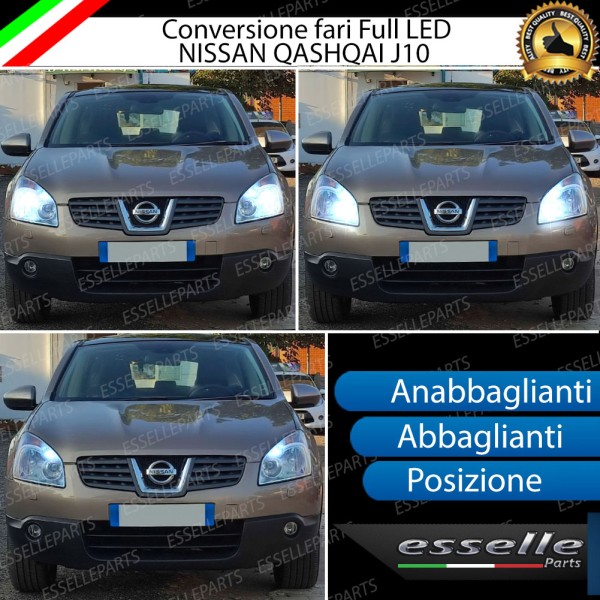 Conversione Fari Full LED per Nissan Qashqai J10 Lampade Compatte 6000K Bianco