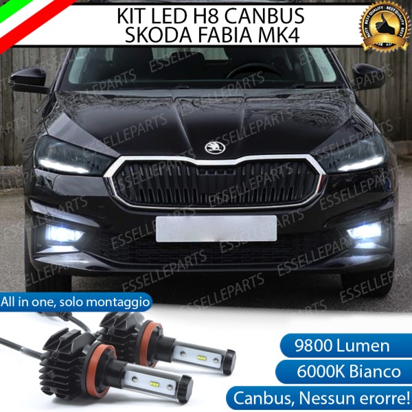 Kit Full LED H8 9800 LUMEN Fendinebbia per SKODA FABIA 4