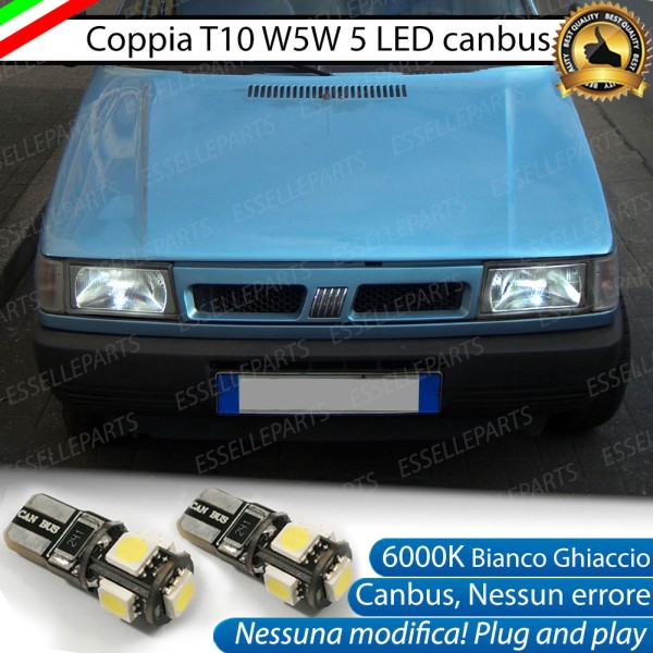 Luci posizione T10 W5W 5 LED Canbus Fiat Fiorino I