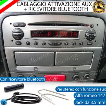 Cavo Aux + Bluetooth + Kit Smontaggio Stereo per Alfa Romeo 147 Restyling Retrofit MP3 Cavo Aux + Bluetooth + Kit Smontaggio Stereo per Alfa Romeo 147 Restyling Retrofit MP3