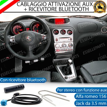 Cavo Aux + Bluetooth + Kit Smontaggio Stereo Alfa Romeo 156 Pre-Restyling Retrofit MP3