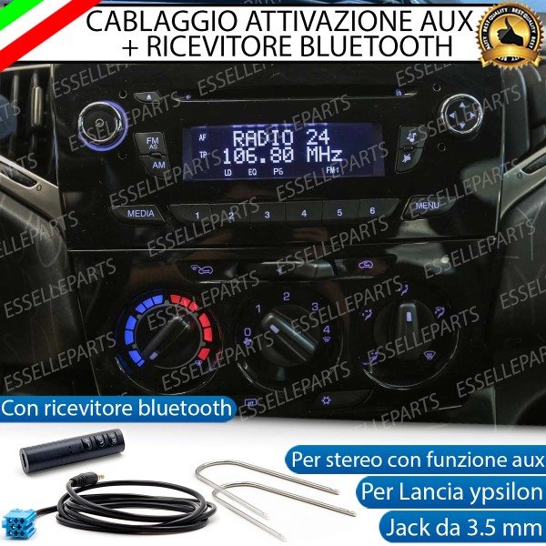 Cavo Aux + Bluetooth + Kit Smontaggio Stereo Lancia Ypsilon II 846 Restyling Retrofit MP3