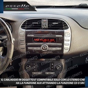 Cavo Aux + Bluetooth Stereo Specifico per Fiat Bravo II Retrofit MP3