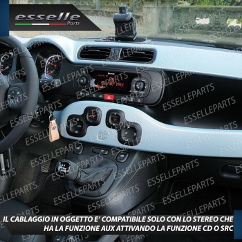 Cavo Attivazione Aux retrofit + Bluetooth Stereo per Fiat panda 3 CON RADIO CONTINENTAL E CD, SENZA USB E BLU&ME